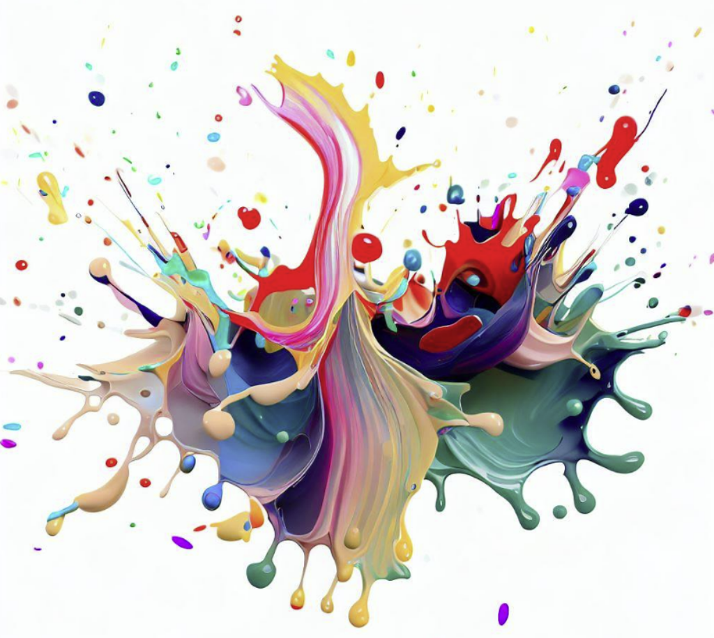 colorful splashes of paint bing image