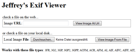jeffreys exif data viewer